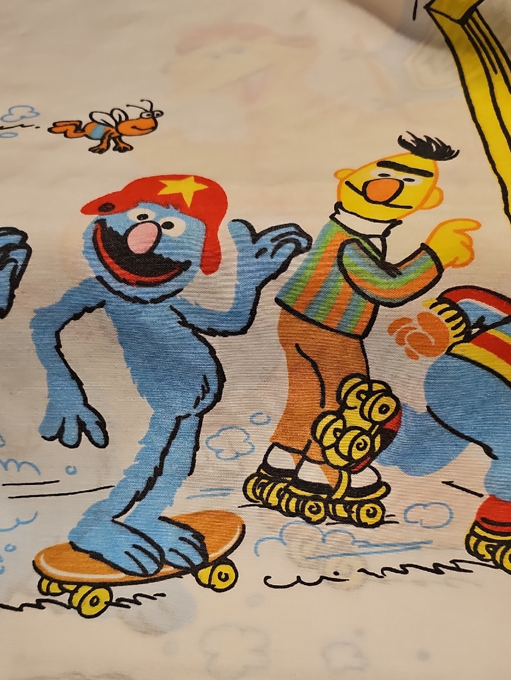 Vintage Sesame Street Pillowcase - Made in the USA - Big Bird Skate - Picture 6 of 10